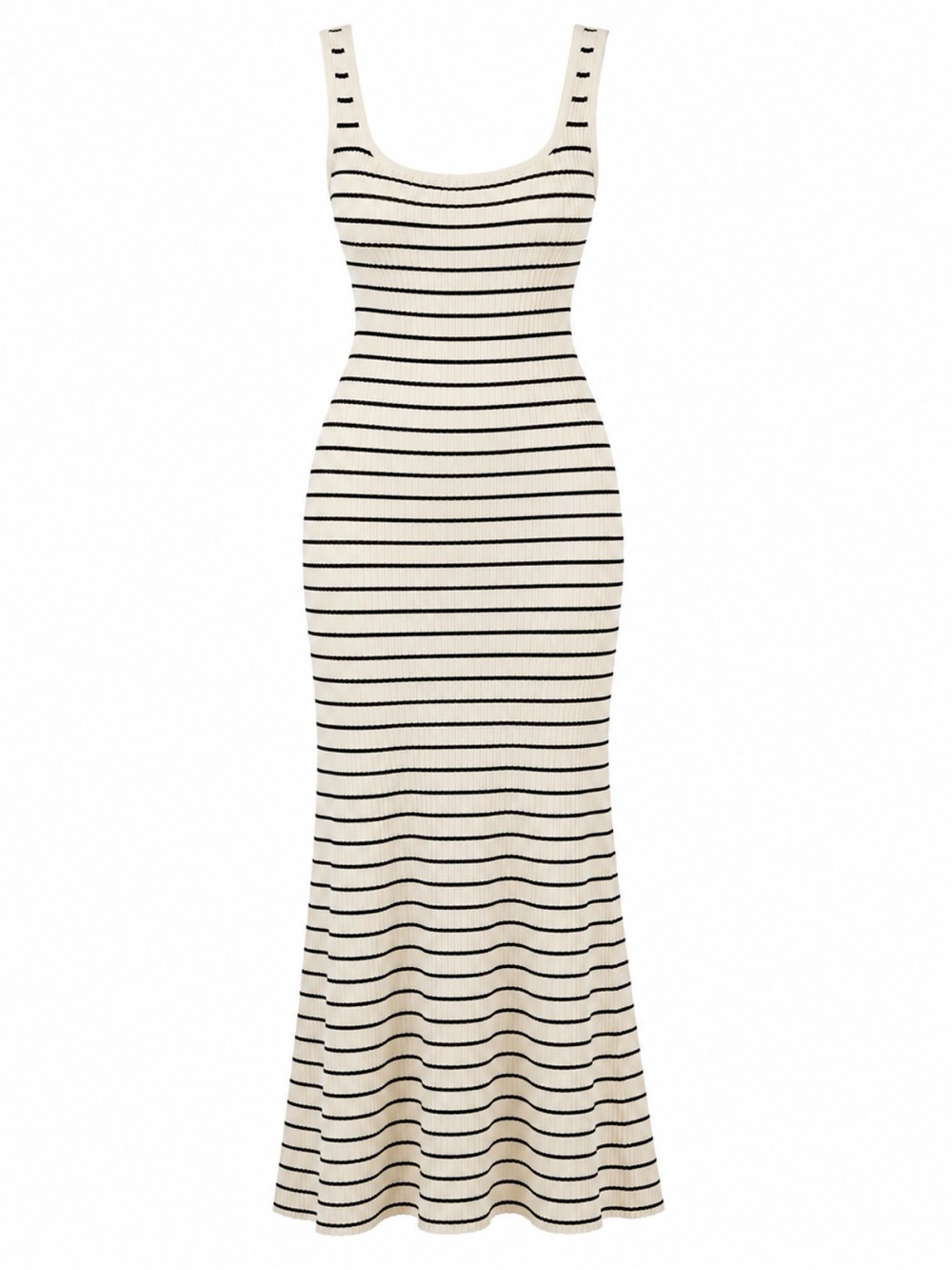 COMMENSE OLD MONEY DRESS SZ M NWT Knit Tank Maxi Dress in Cream and Black